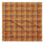 Harvest Plaid Thanksgiving Dog Bandana – Large, laid flat