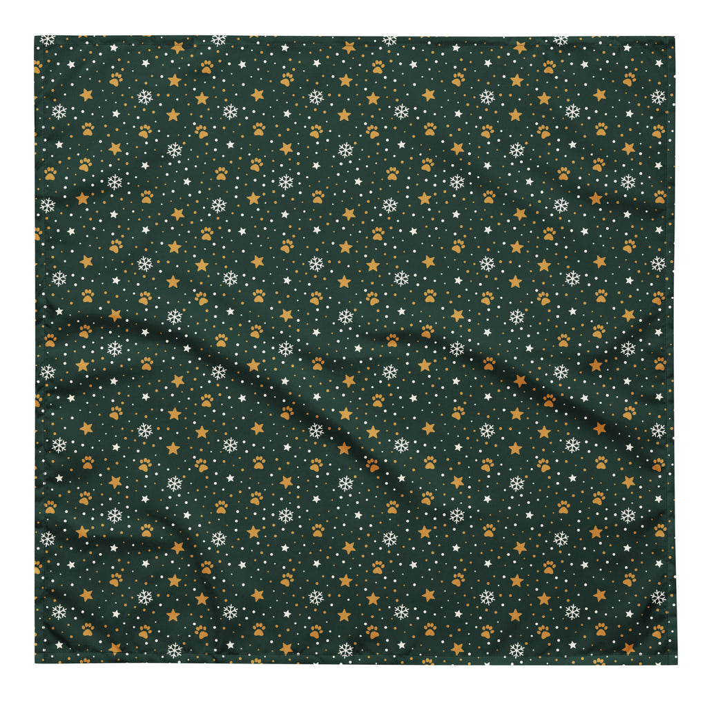 Midnight Stars Dog Bandana – Large, laid flat