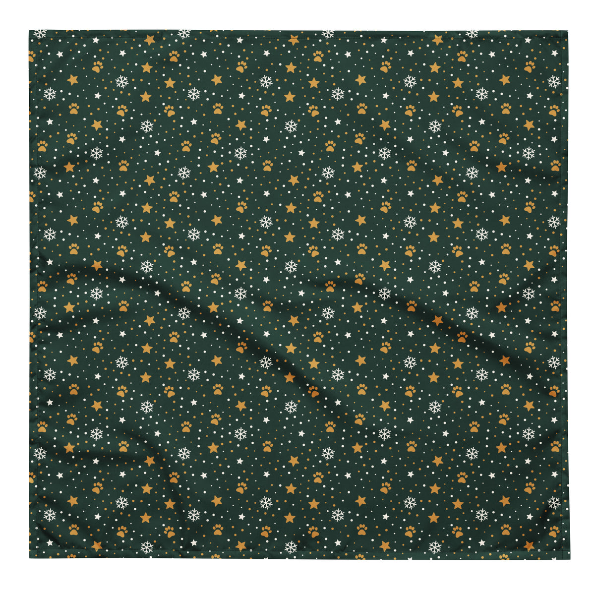 Midnight Stars Dog Bandana – Large, laid flat