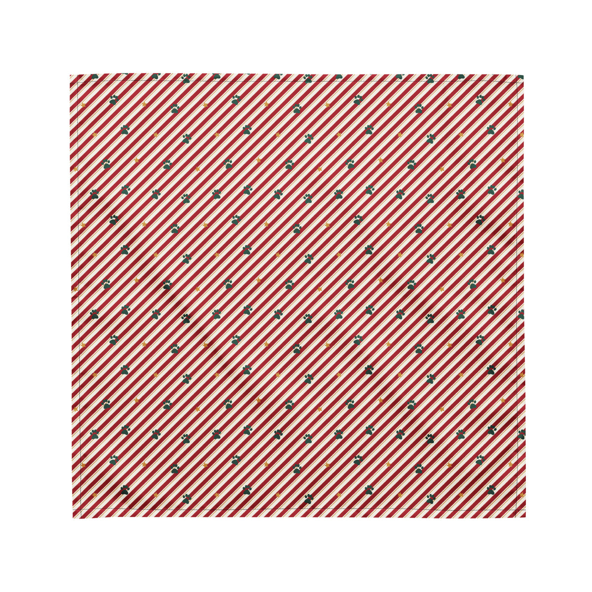 Candy Cane Lane Dog Bandana – Medium, laid flat