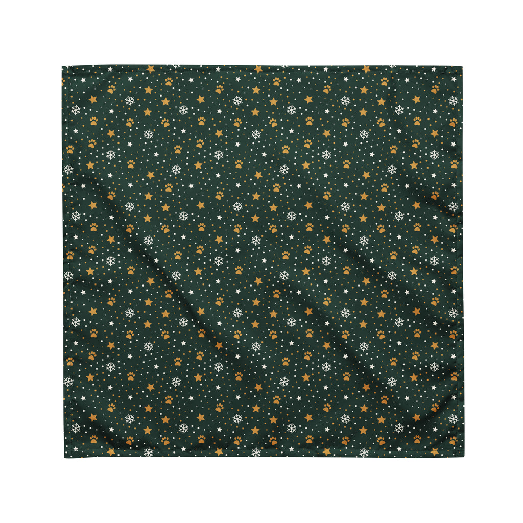 Midnight Stars Dog Bandana – Medium, laid flat