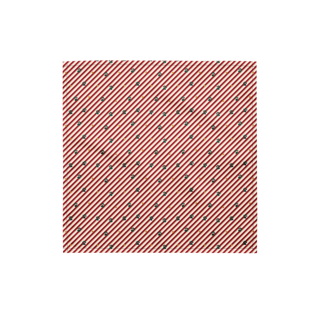 Candy Cane Lane Dog Bandana – Small, laid flat