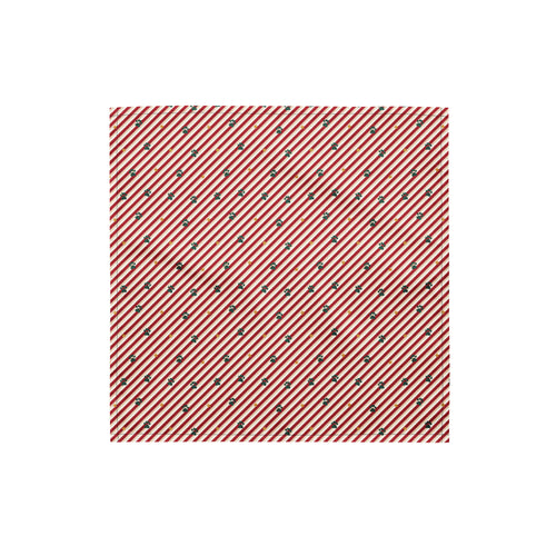Candy Cane Lane Dog Bandana – Small, laid flat