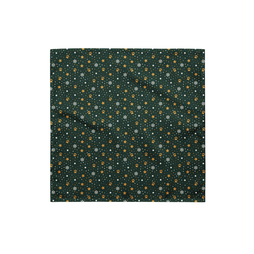 Midnight Stars Dog Bandana – Small, laid flat