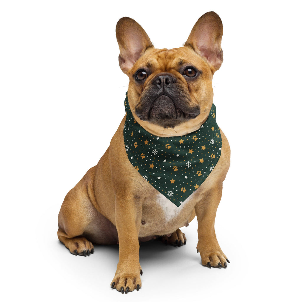 Midnight Stars Dog Bandana – French bulldog wearing it