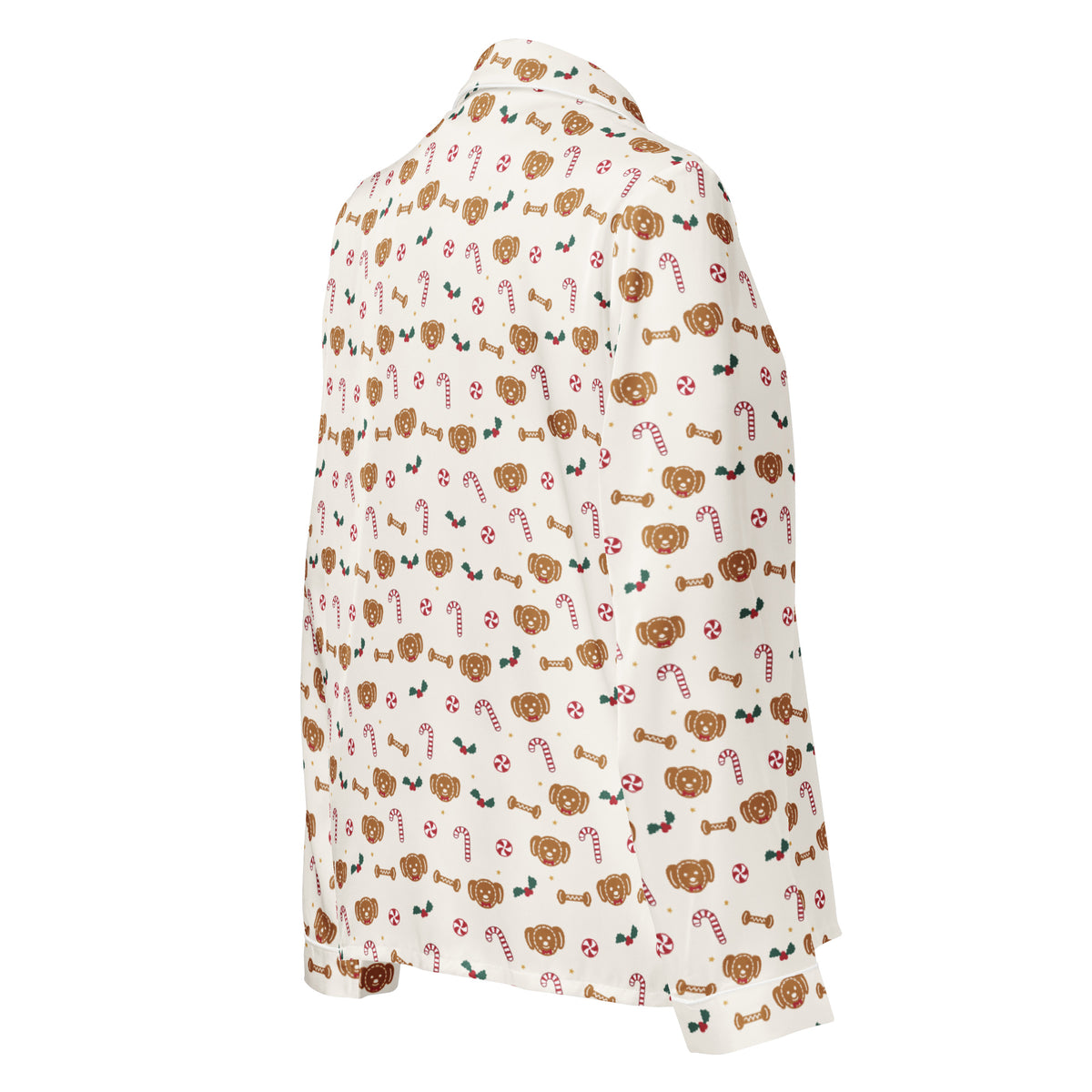 Gingerbread Pup Matching Pajama Top – back view
