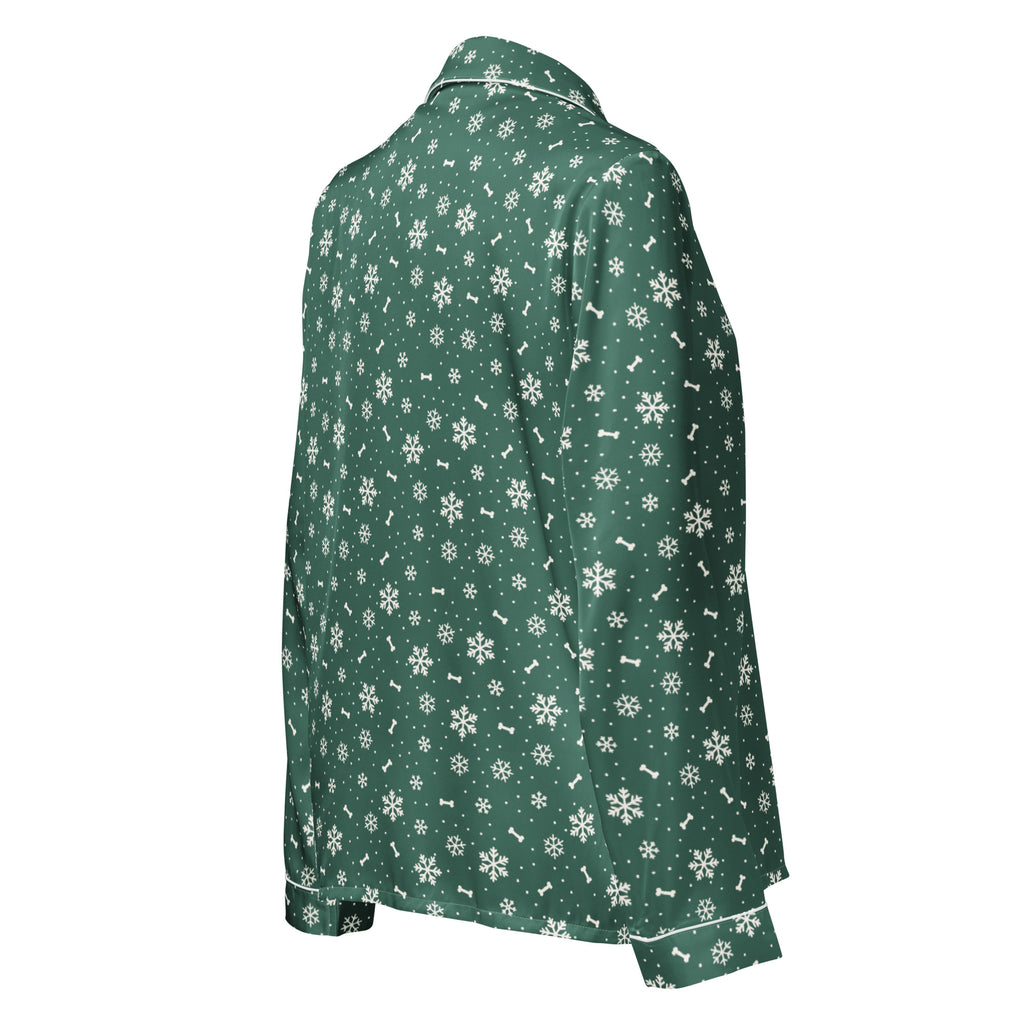 Winter Snowflake Matching Pajama Top – back view