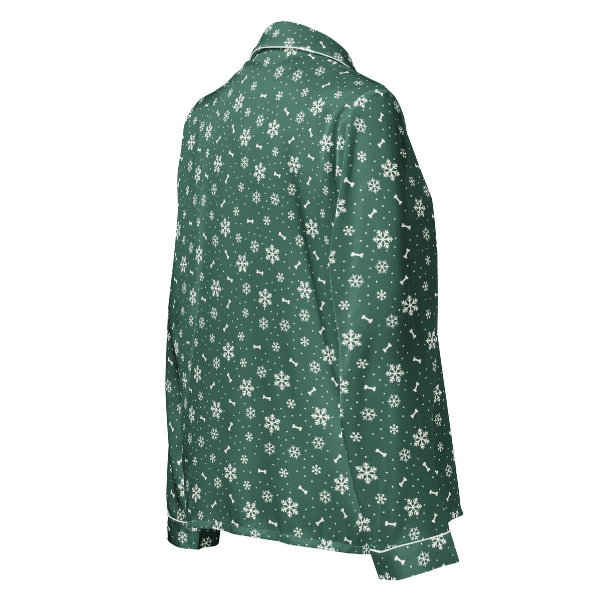 Winter Snowflake Matching Pajama Top – back view