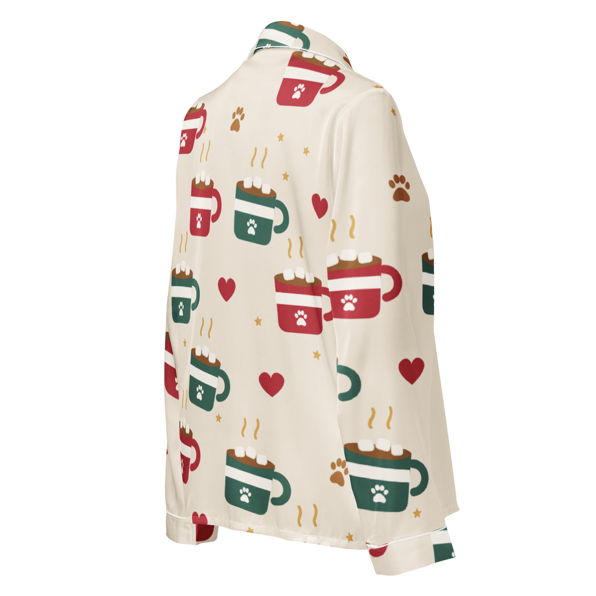 Hot Cocoa Pup Matching Pajama Top – back view