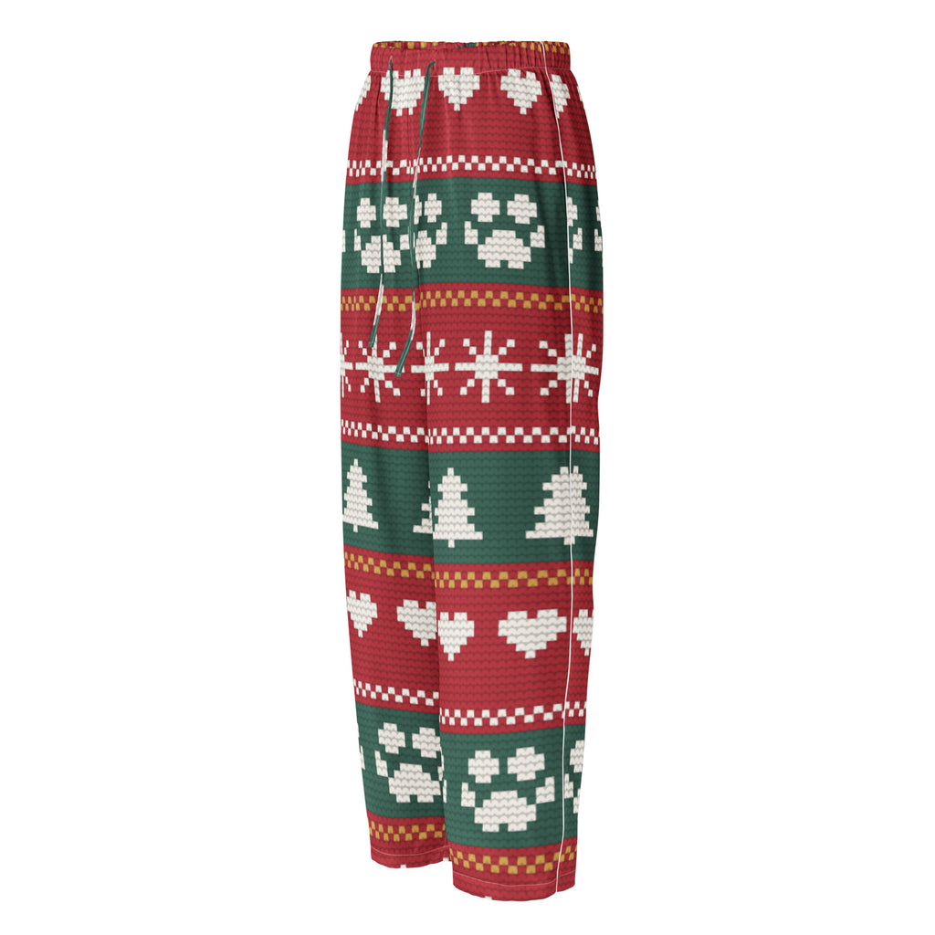 Fair Isle Sweater Paws Matching Pajama Pants – front view