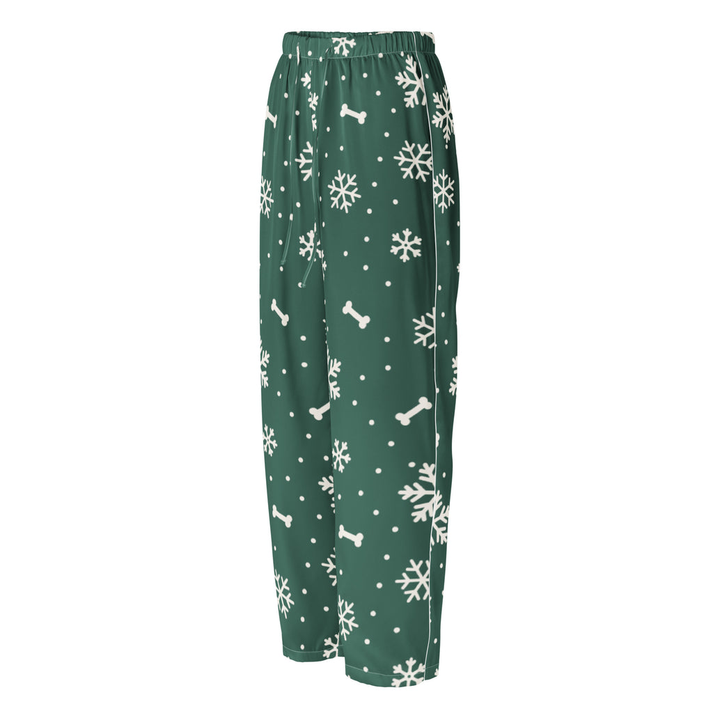 Winter Snowflake Matching Pajama Pants – front view