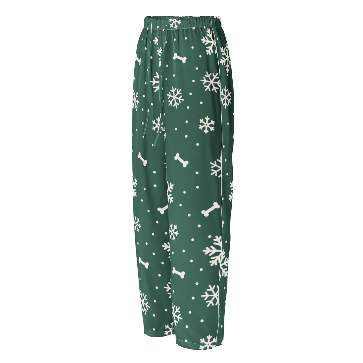 Winter Snowflake Matching Pajama Pants – front view