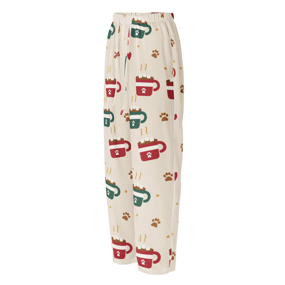 Hot Cocoa Pup Matching Pajama Pants – front view