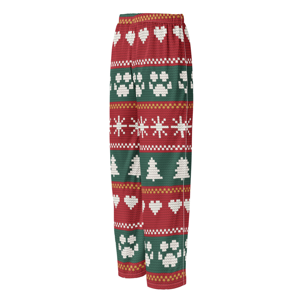 Fair Isle Sweater Paws Matching Pajama Pants – back view