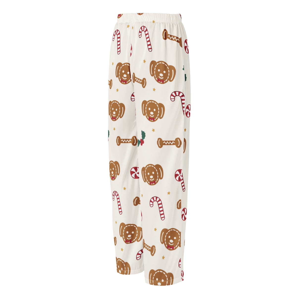 Gingerbread Pup Matching Pajama Pants – back view