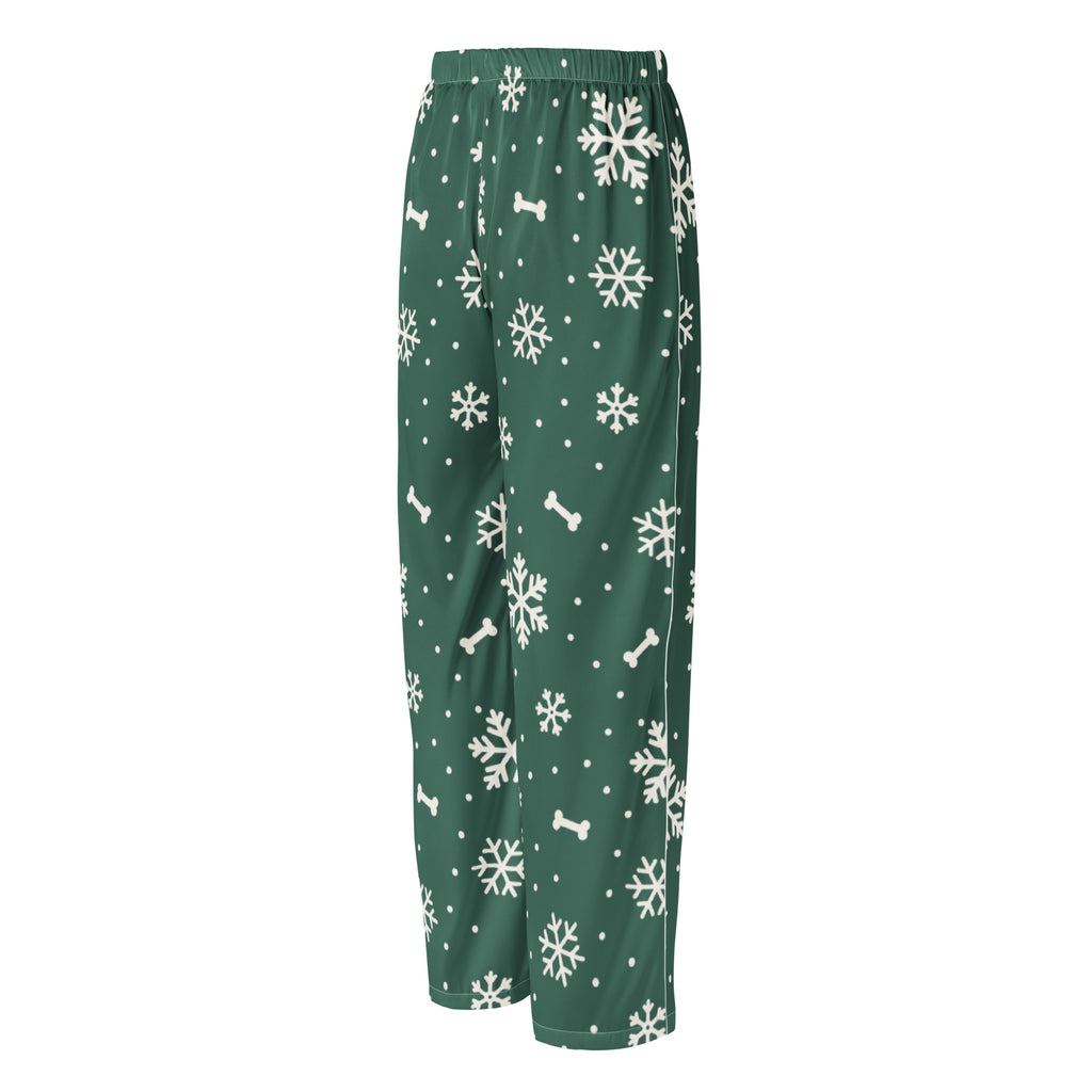 Winter Snowflake Matching Pajama Pants – back view