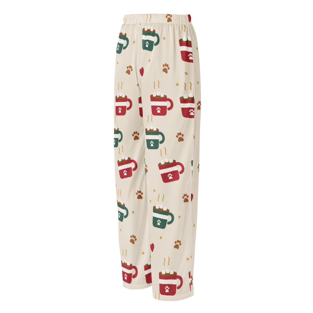 Hot Cocoa Pup Matching Pajama Pants – back view