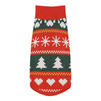 Fair Isle Sweater Paws Knitted Dog Sweater – size 2XL, top view