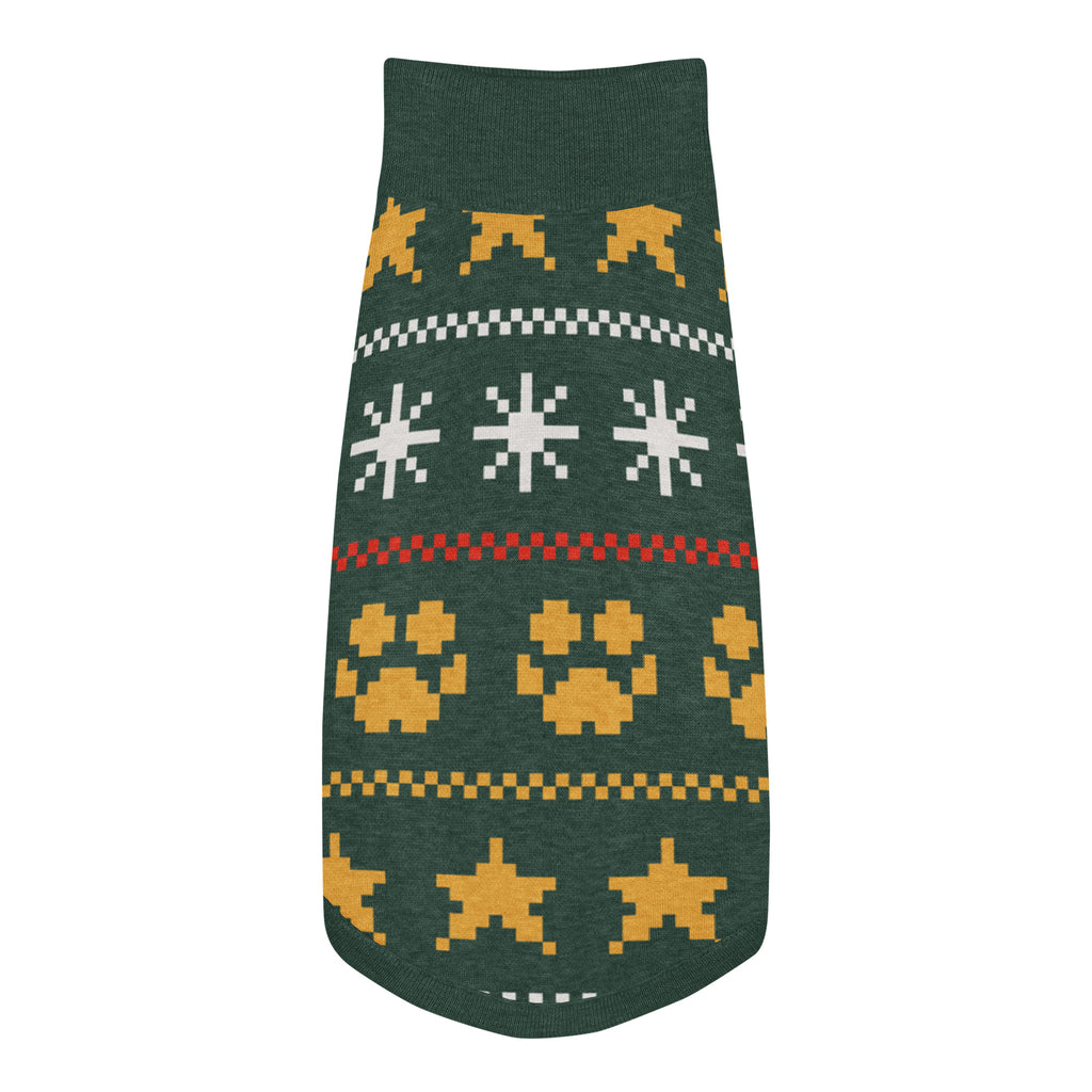 Midnight Stars Knitted Dog Sweater – size 2XL, top view