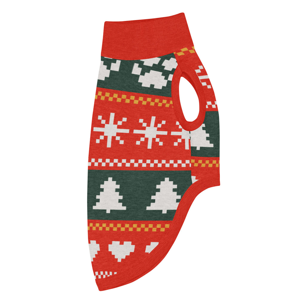 Fair Isle Sweater Paws Knitted Dog Sweater – size 2XL, right side