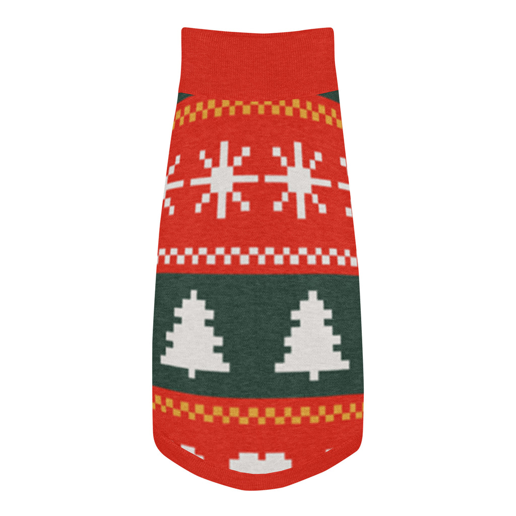 Fair Isle Sweater Paws Knitted Dog Sweater – size 2XS, top view