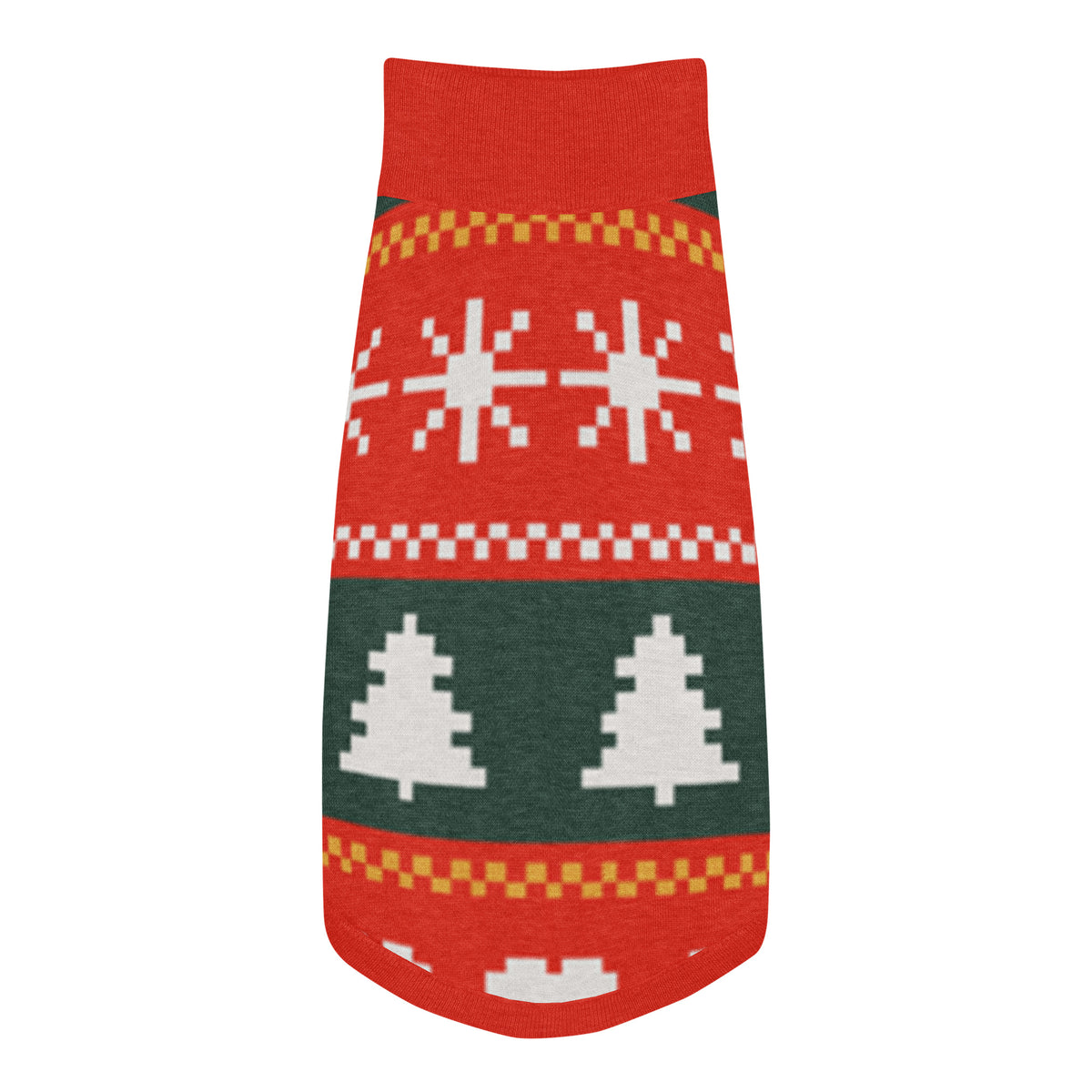 Fair Isle Sweater Paws Knitted Dog Sweater – size 2XS, top view