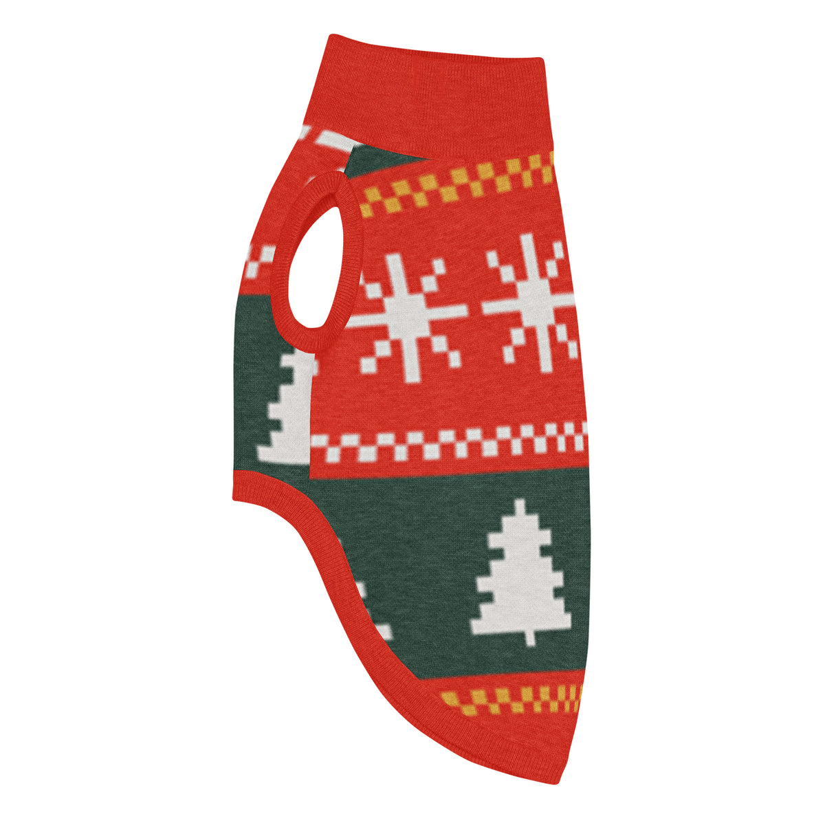 Fair Isle Sweater Paws Knitted Dog Sweater – size 2XS, left side