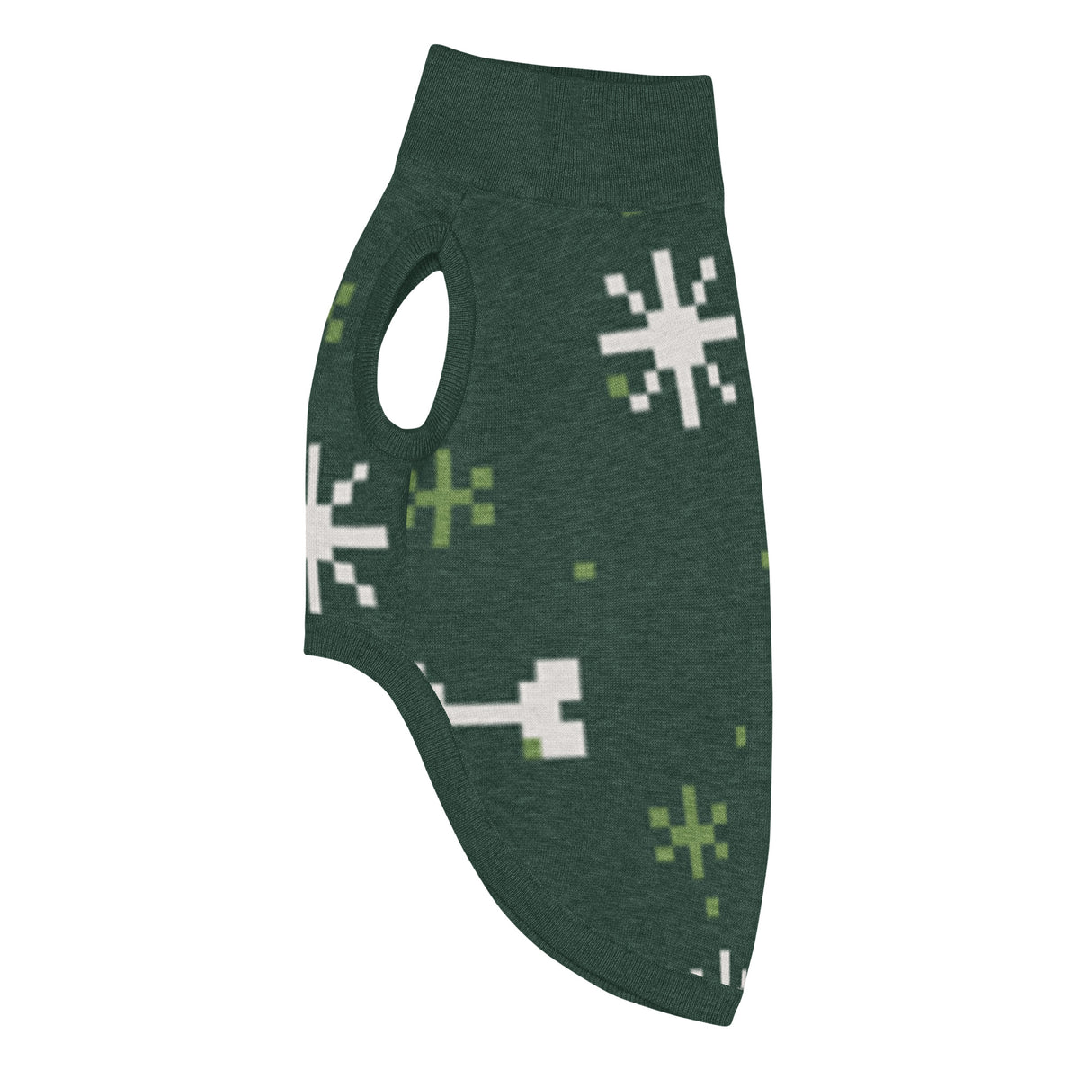 Winter Snowflake Knitted Dog Sweater – size 2XS, left side