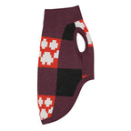 Red Buffalo Plaid Paws Knitted Dog Sweater – size 2XS, right side