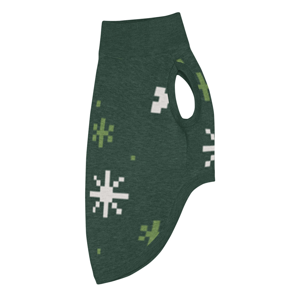 Winter Snowflake Knitted Dog Sweater – size 2XS, right side