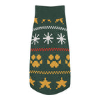 Midnight Stars Knitted Dog Sweater – size L, top view