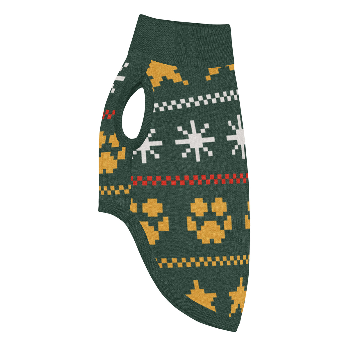 Midnight Stars Knitted Dog Sweater – size L, left side