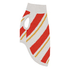 Candy Cane Lane Knitted Dog Sweater – size L, left side