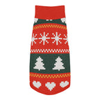 Fair Isle Sweater Paws Knitted Dog Sweater – size M, top view