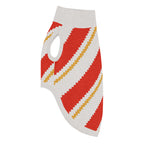 Candy Cane Lane Knitted Dog Sweater – size M, left side