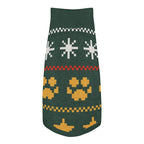Midnight Stars Knitted Dog Sweater – size S, top view
