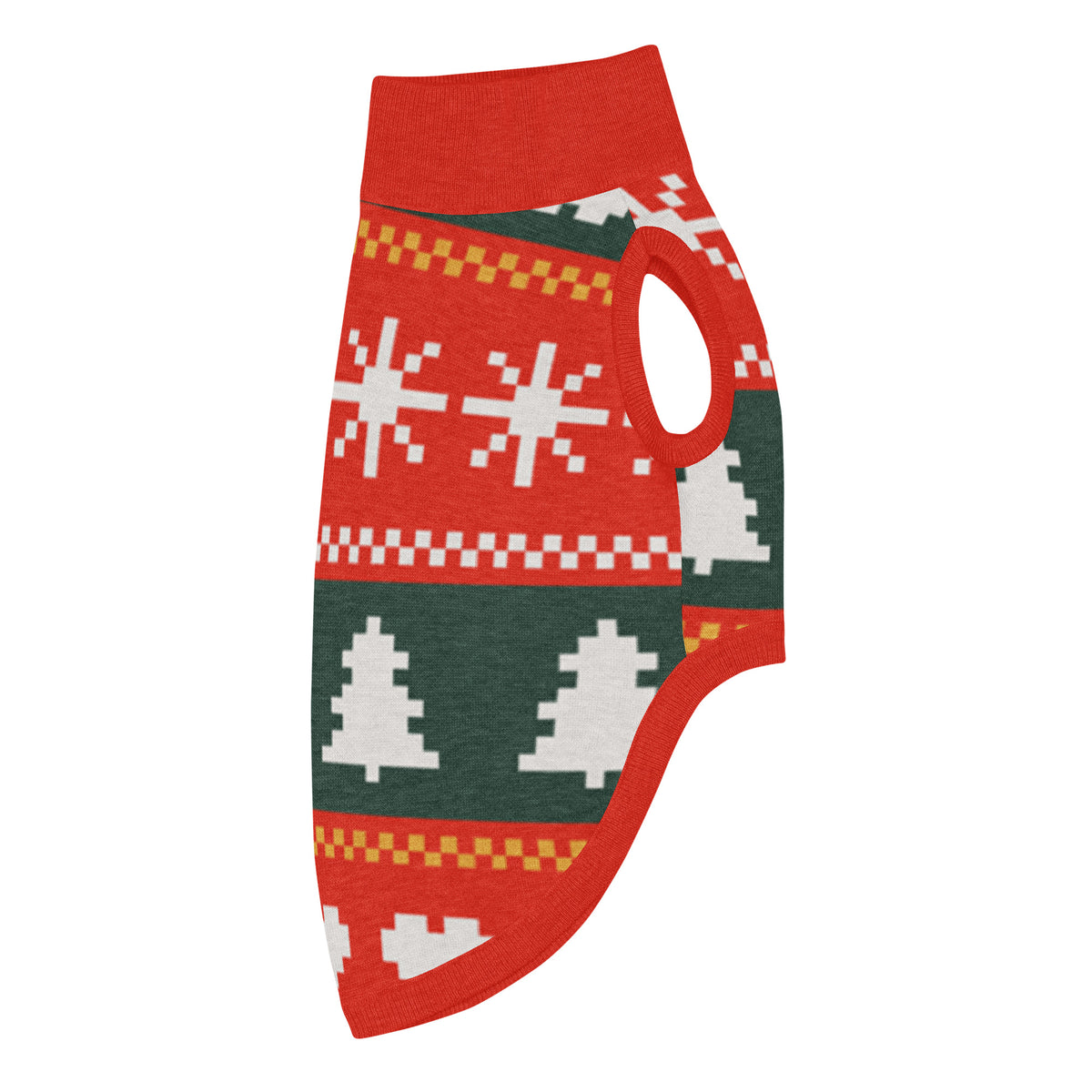 Fair Isle Sweater Paws Knitted Dog Sweater – size S, right side