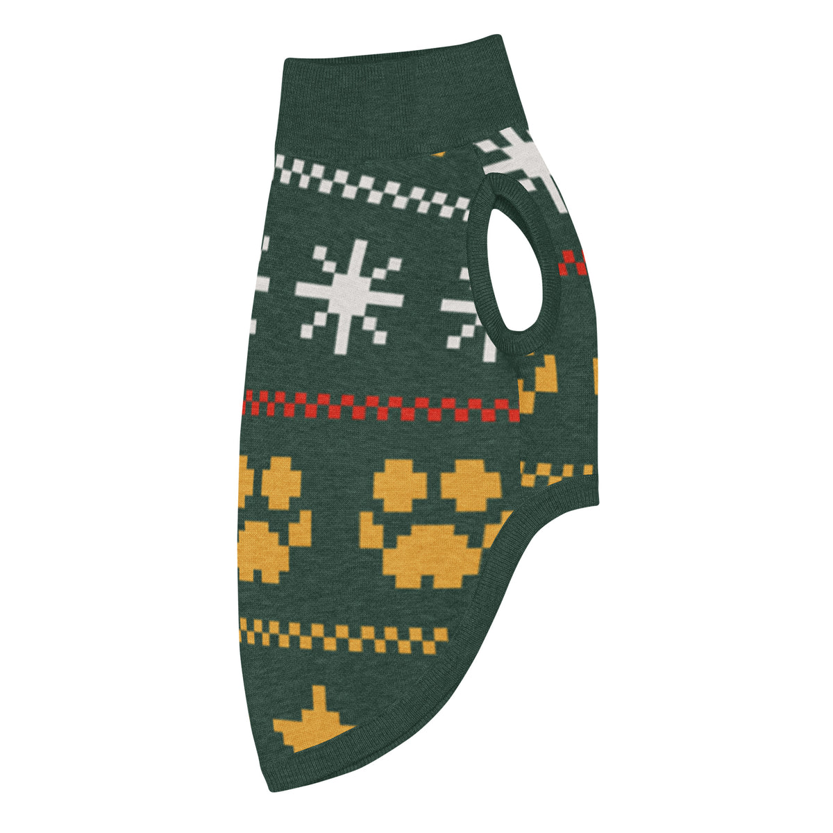 Midnight Stars Knitted Dog Sweater – size S, right side