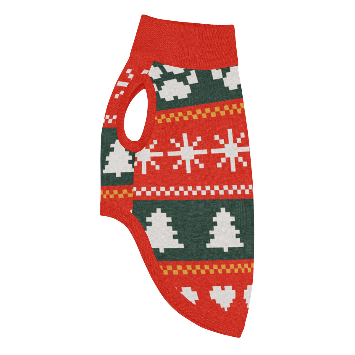 Fair Isle Sweater Paws Knitted Dog Sweater – size XL, left side