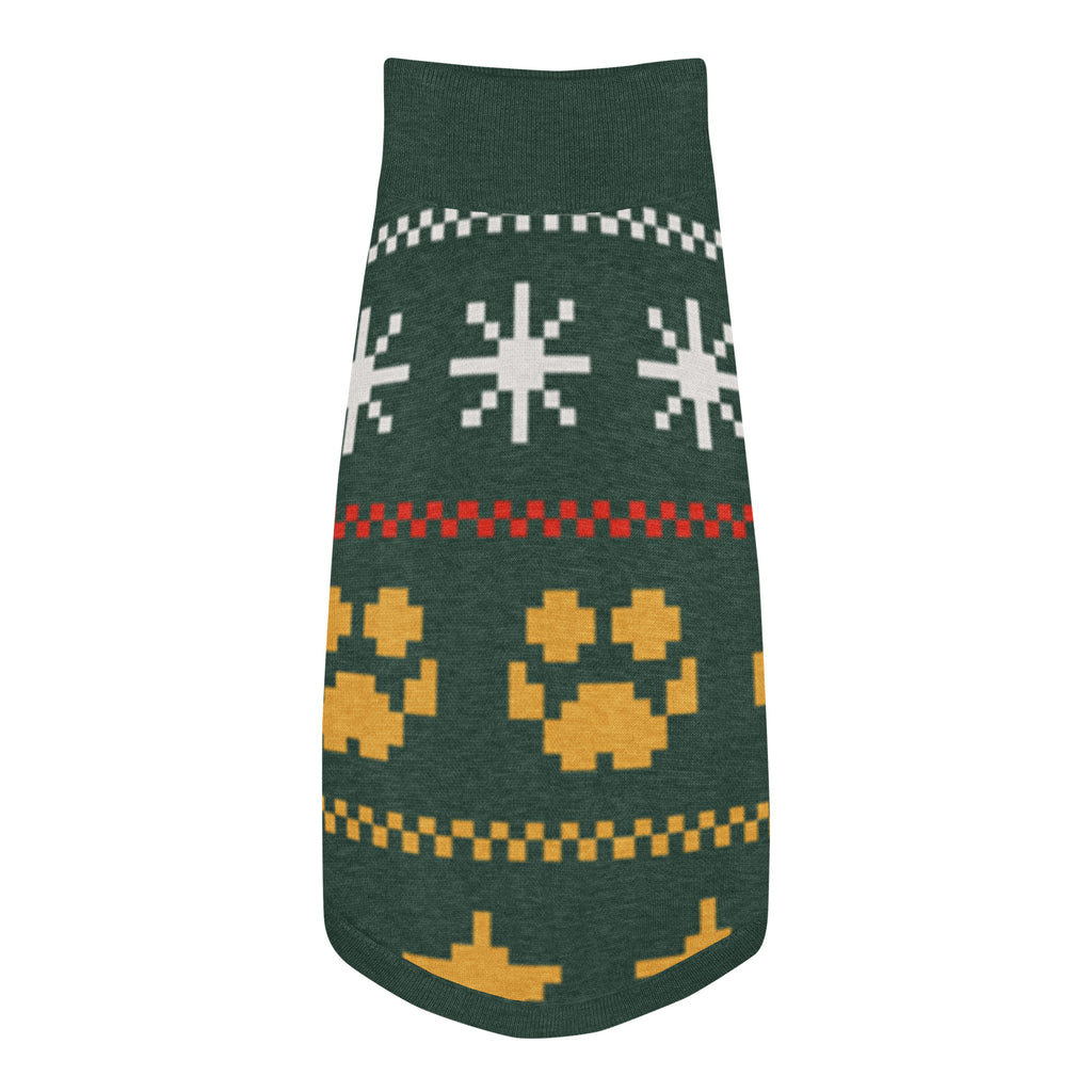 Midnight Stars Knitted Dog Sweater – size XS, top view