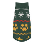 Midnight Stars Knitted Dog Sweater – size XS, top view