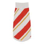 Candy Cane Lane Knitted Dog Sweater – size XS, top view