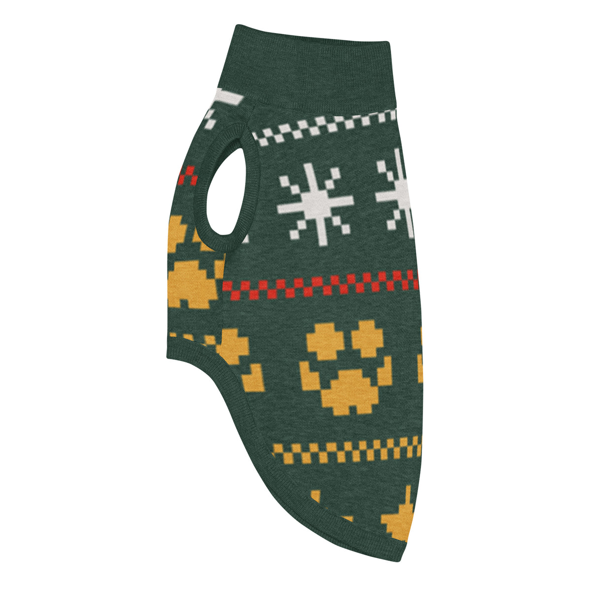 Midnight Stars Knitted Dog Sweater – size XS, left side