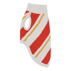 Candy Cane Lane Knitted Dog Sweater – size XS, left side