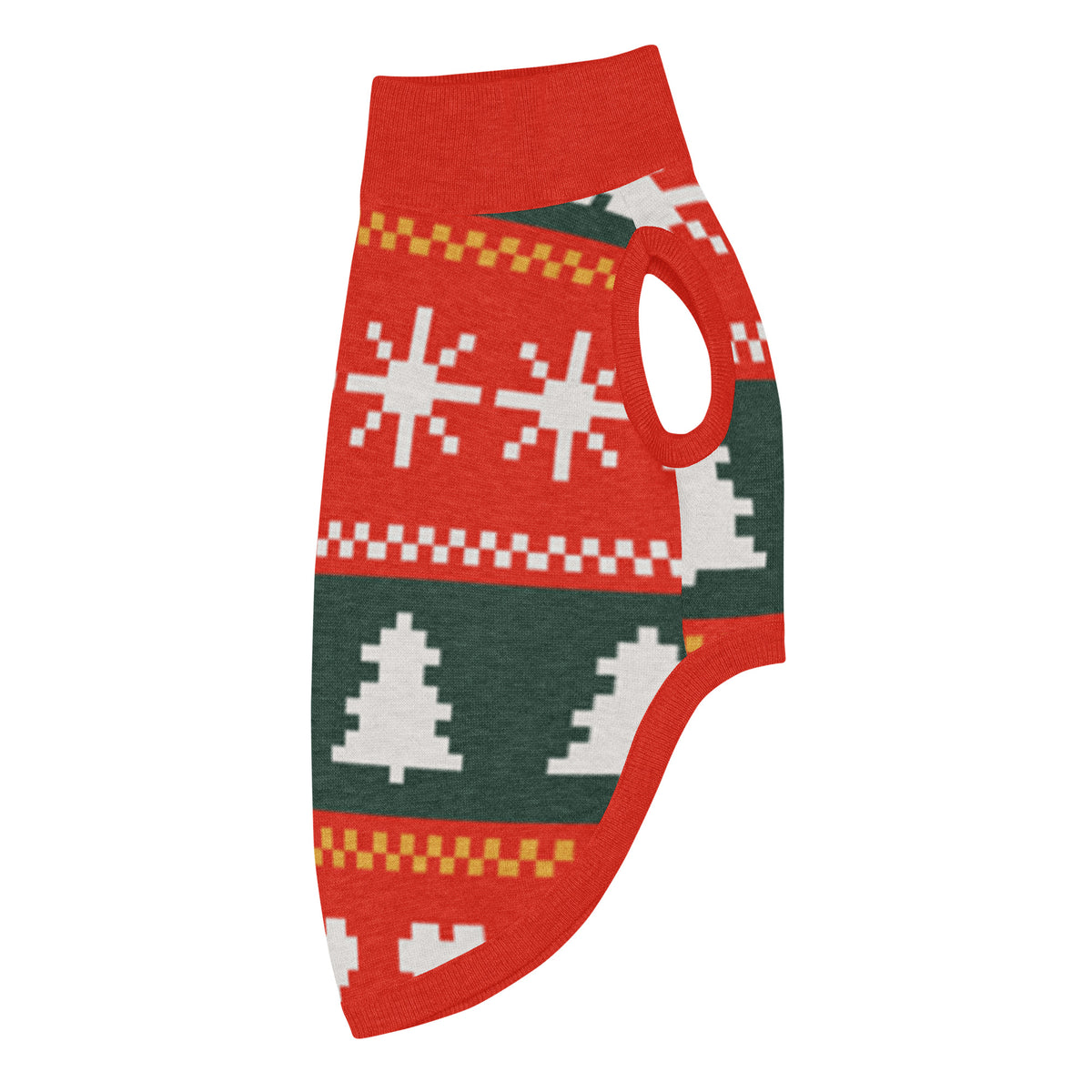 Fair Isle Sweater Paws Knitted Dog Sweater – size XS, right side