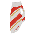 Candy Cane Lane Knitted Dog Sweater – size XS, right side