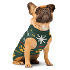 French bulldog wearing the Midnight Stars knitted dog sweater