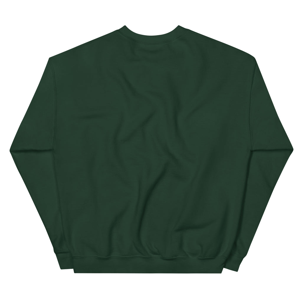 Dog Dad Holiday Crewneck Sweatshirt – forest green, back